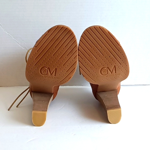 Chelsea Moreland Peep Toe, Heeled Ankle Booties - Picture 13 of 15